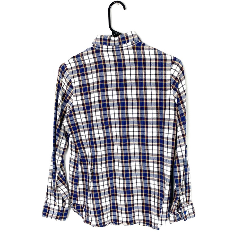 Timing Blue/Red Plaid Button Down Top M - Picture 2 of 2